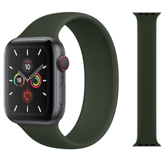 Apple Watch Solo Loop Band, Dark Green. 40mm Size 8 WATCH NOT INCLUDED)
